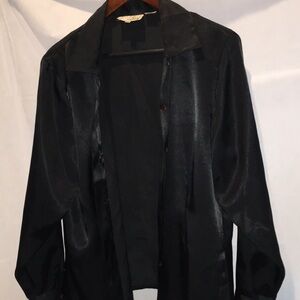 Peters & Ashley Black Button Down Blouse | Size 14